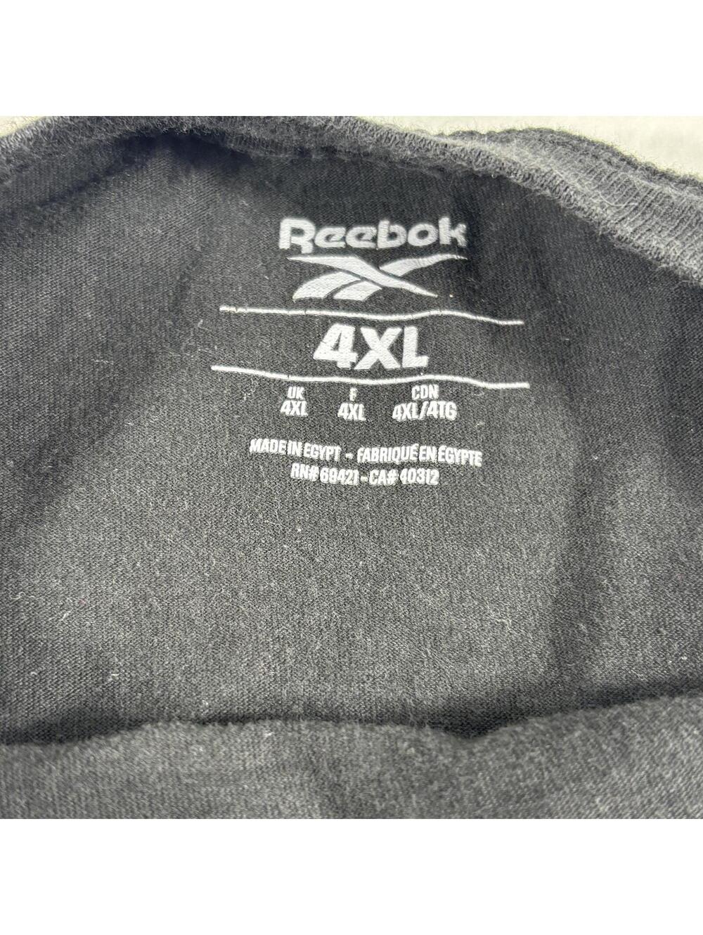 Reebok Men's Black & White T-Shirt Size 4XL - Picture 2 of 3